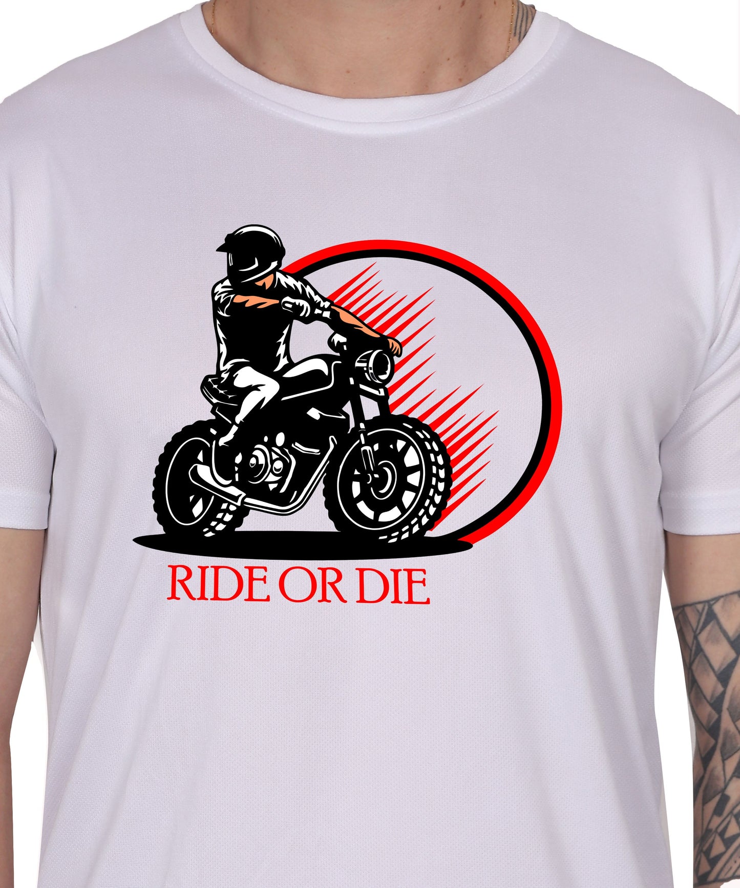 Ride or Die Motorcycle Graphic T-Shirt, Cotton, Short Sleeve, Regular Fit