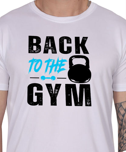 Back to the Gym Workout T-Shirt, Cotton, Short Sleeve, Regular Fit, Graphic Print Design