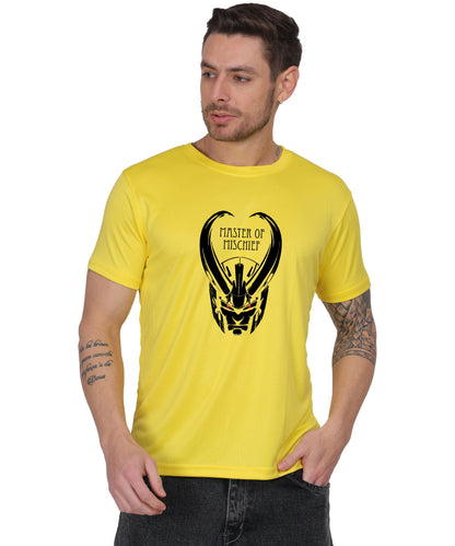 Generic Master of Mischief Graphic T-Shirt, Black Cotton, Short Sleeve, Regular Fit, Crew Neck