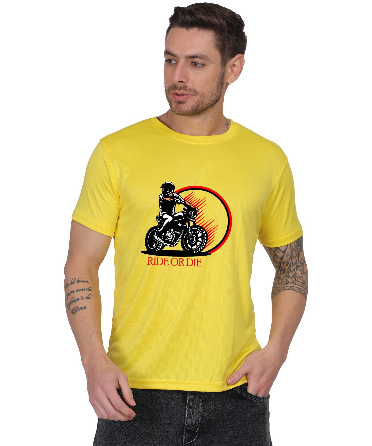 Ride or Die Motorcycle Graphic T-Shirt, Cotton, Short Sleeve, Regular Fit