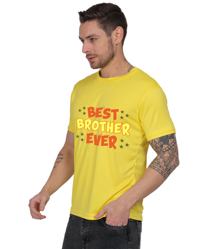 Best Brother Ever Graphic T-Shirt, Black Cotton, Crew Neck