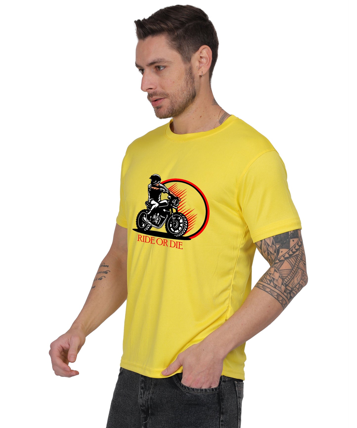 Ride or Die Motorcycle Graphic T-Shirt, Cotton, Short Sleeve, Regular Fit