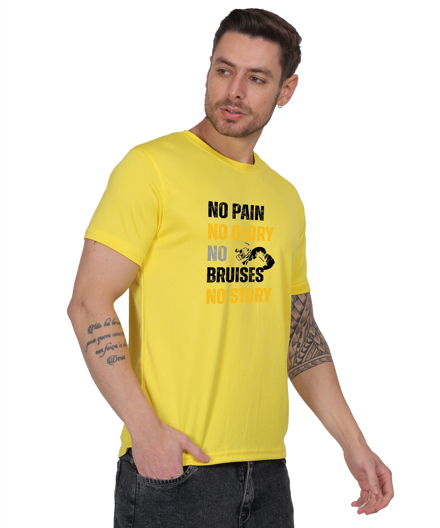 No Pain No Glory Soccer T-Shirt, Red, Short Sleeve Graphic Design, Athletic Casual Wear