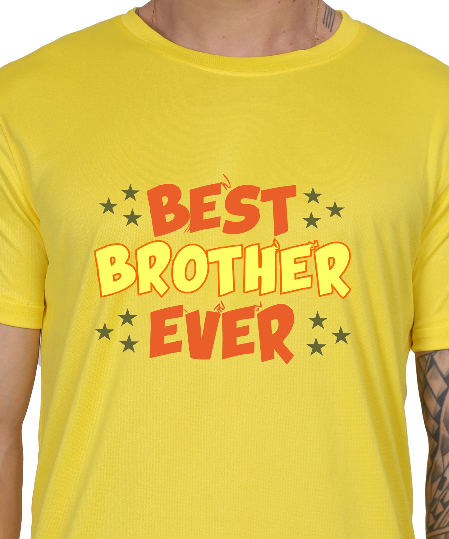 Best Brother Ever Graphic T-Shirt, Black Cotton, Crew Neck