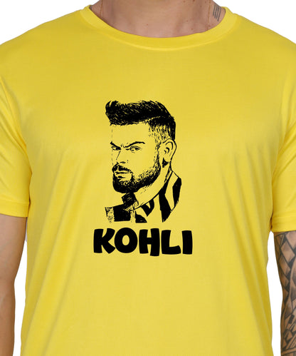 Generic Men's Graphic Print Cotton T-Shirt, Black, Short Sleeve, Crew Neck, Regular Fit