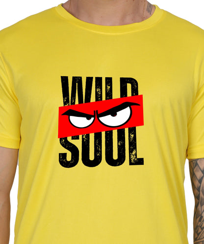 Graphic Print T-Shirt, Cotton, Angry Eyes Design