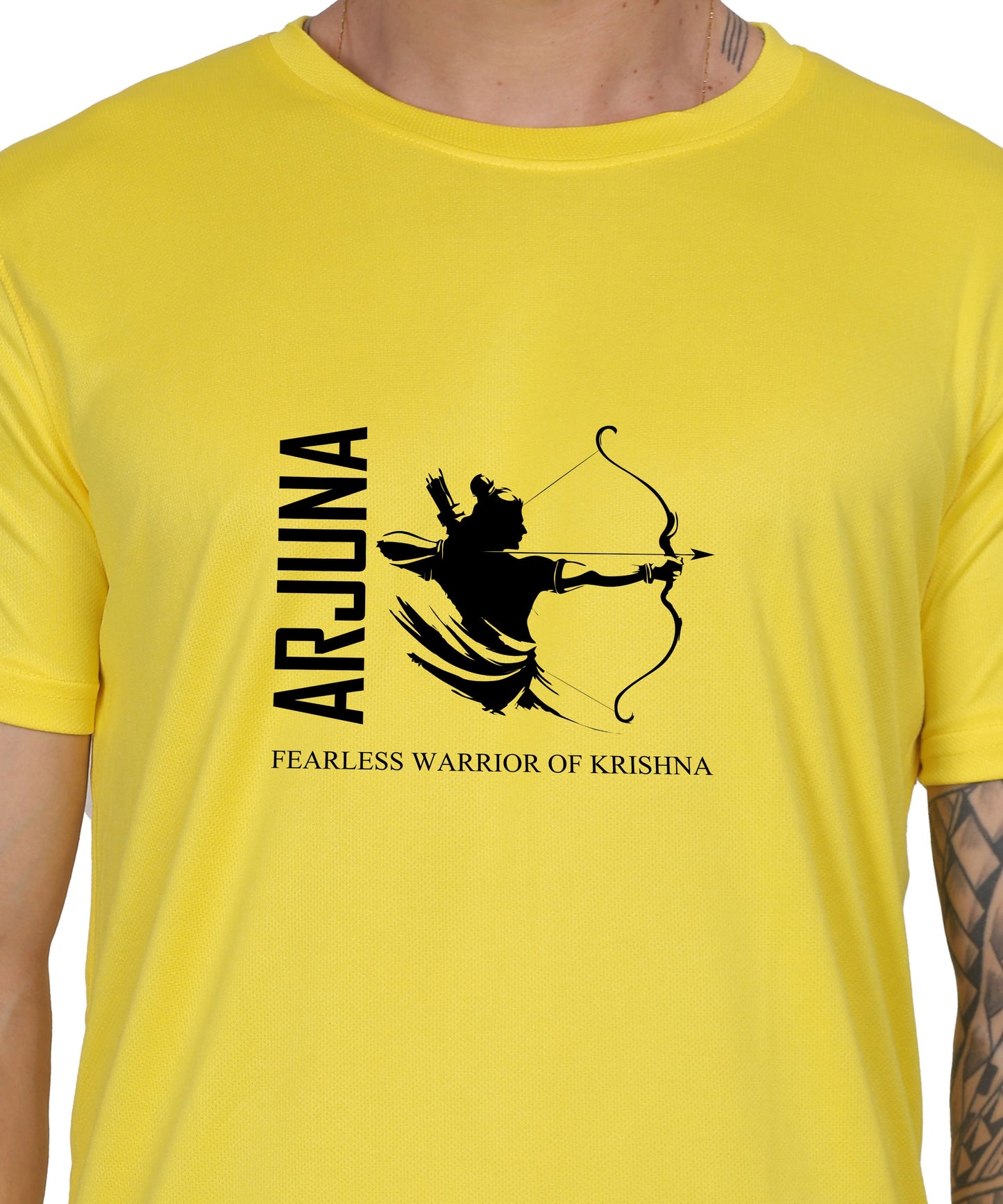 Arjuna Warrior of Krishna Graphic T-Shirt, Cotton, Short Sleeve, Round Neck
