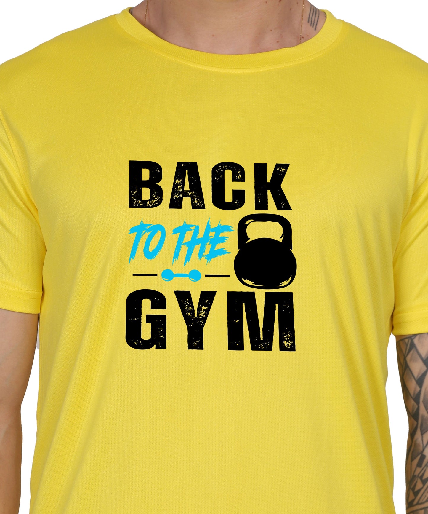 Back to the Gym Workout T-Shirt, Cotton, Short Sleeve, Regular Fit, Graphic Print Design